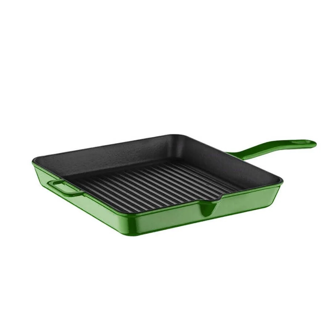 Olika Iron Kare Izgara Tava 30 Cm - Yeşil Yeşil