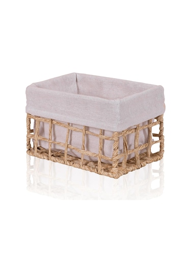 The Mia Braid Hasır Organizer Sepet Naturel 22x14x13 Cm