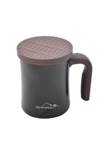 NURGAZ Campout Çift Katmanlı Termos Kupa Siyah (NG 174-SY)