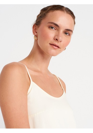 Dilvin 90572 Alt Bölümü Büzgülü Kısa Denim Elbise-sarı Sarı