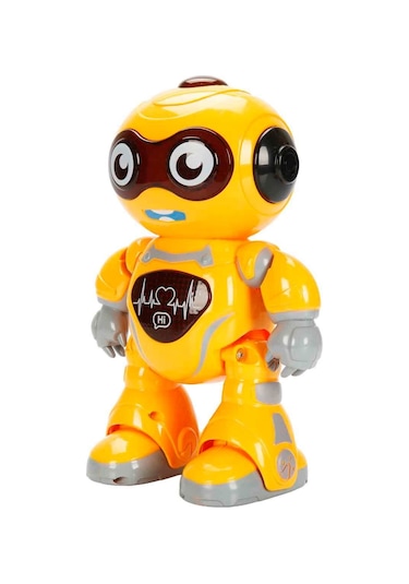 Sesli Ve Işıklı Uzaktan Kumandalı Dans Eden Sevimli Robot 45510 Turuncu Robot