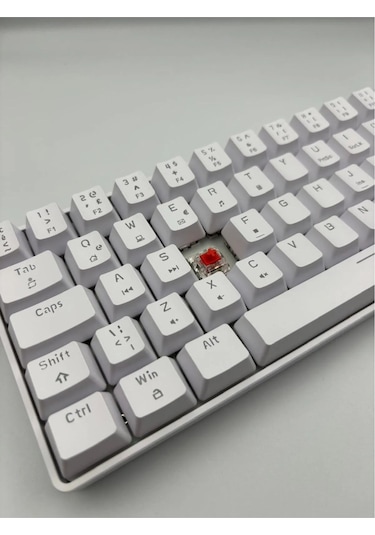Rgb T60 Mekanik Klavye Beyaz Renk Kırmızı Switch