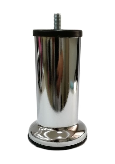 4 Adet Baza Ayağı Metal Krom Ayak M10 Kalın Vidalı 15 Cm