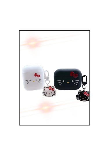Case House Airpods Uyumlu Pro 2 İçin Hello Kitty Kılıfı 305187701 Siyah