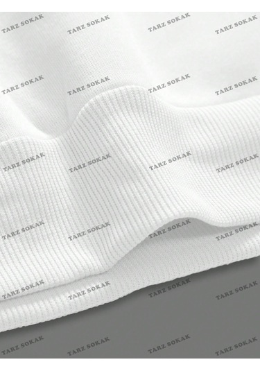 Y2k Trend Sezon Unisex Retro Sweatshırt Kapşonlu Kod 1684 Trz1534 Beyaz