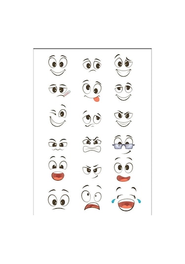 Yüz İfadeleri Sticker Set