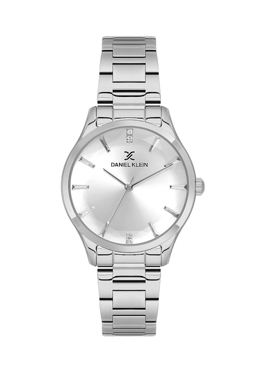 Daniel Klein Dk.6.10925.1 Modern Silver Çelik Kordon Kristal Detaylı Gümüş Elegance Kadın Kol Saati Gümüş