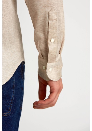 Bisse Platınıum Regular Fit Gömlek Bej Pltg024 D07 Bej