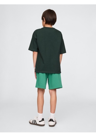 Gap 742934001 V-frch Ft Logo Erkek Çocuk Şort Yeşil