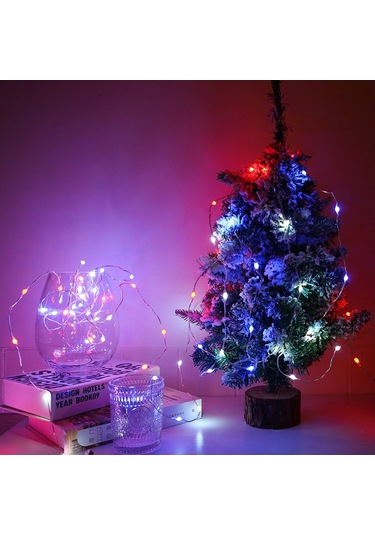 Soulader Noel Işığı Led Dekorasyon Işık Dizesi Nokta Kontrollü Bakır Kablo Aydınlatma Çok Renkli
