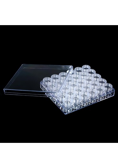 Ximistore9 30 Fıçıklı Şeffaf Depolama Kutusu - El Sanatları, Mücevher Ve Diamond Painting Aksesuarları İçin Ayrı Bölmeli Organizatör Şeffaf