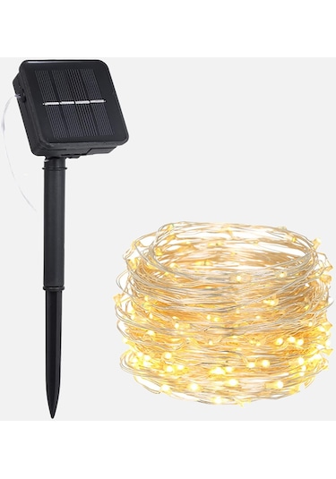 Güneş Enerjili Solar 100 Led 10 Metre