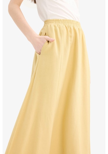 DeFacto A Kesim Keten Karışımlı Maxi Tesettür Etek E5371AX25SPKH520