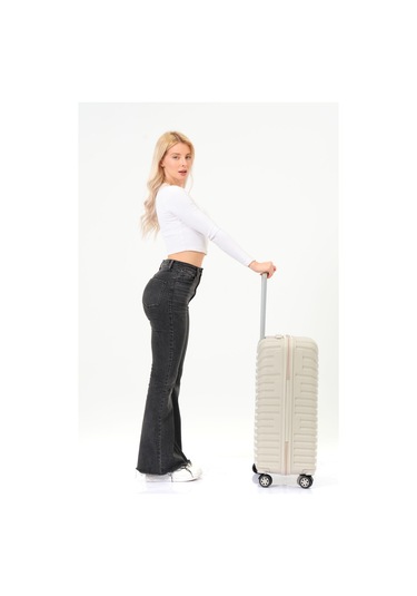 Keo-plus Kemik Orta Boy Silikon Kırılmaz Pp Valiz Siyah