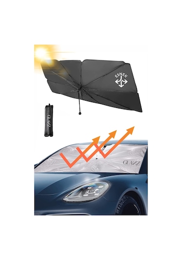 Glanz Oto Katlanabilir Güneşlik Şemsiye Ön Cam Gölgelik 145 - 79