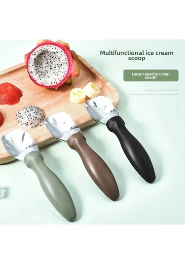 Dianziye Kalın Malzeme Ev Fırçası: Dondurma Kaşığı, Meyve Topu, Karpuz Kadeh - Çok Amaçlı Mutfak Aleti Siyah Diğer