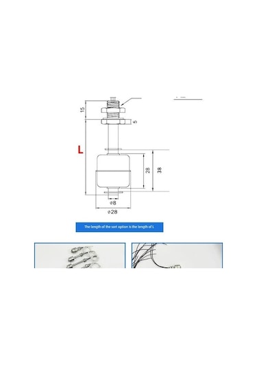 Trendooze Yüksek Sıcaklık Paslanmaz Çelik Şamandıra Anahtarı - 300mm, 220v, Um55350-32, Dış Ticaret Modeli