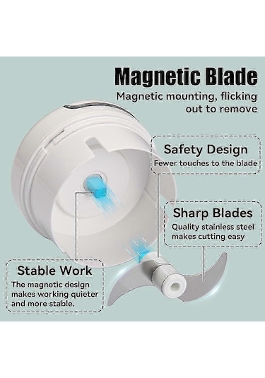 Mini Manuel Gıda İşlemcisi Taşınabilir Sarımsak Doğrayıcı Öğütücü Çok Renkli