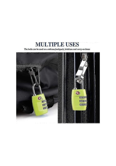 Bagaj Kilitleri 4'lü Paket - 3 Haneli Şifreli Kilitler - Bavull