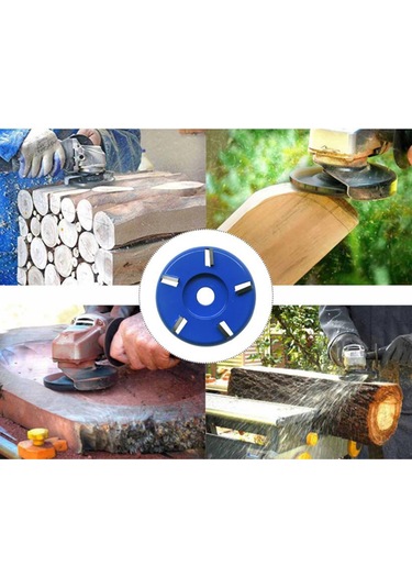 Lemestar Mavi 16mm İç Çaplı 6 Dişli Tungsten Çelik Yaylı Tahta Oymacılık Diski Güvenli Tip