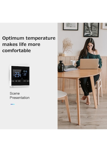 Termostat Mh-1822d-wıfı Ev Zemin Isıtma Lcd Akıllı Otomatik Dijital Ekran 6 Mod Sabit Sıcaklık Termostat Kontrol Tablosu