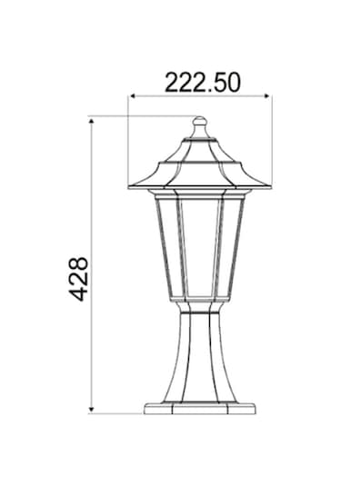 Horoz Begonya - 1 Set Üstü Bahçe Armatürü ( Siyah )