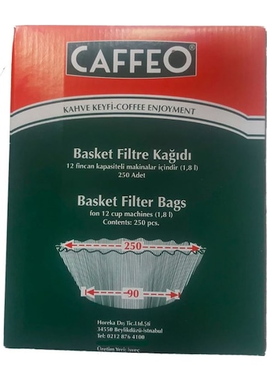 Caffeo 250/90 Basket Filtre Kahve Kağıdı 250 Adet