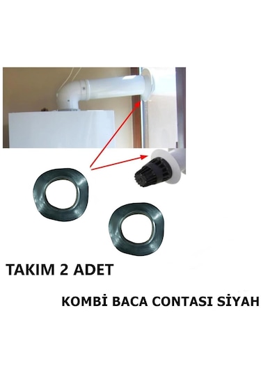 Kombi Baca Contası Lastik Sızdırmaz Conta 2 Li Takım Siyah