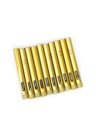 Padalink 8mm Elmas Delik Testere Ucu Seti 10 Adet - Granit, Seramik, Beton, Mermer Ve Cam İçin Dayanıklı Ve Hızlı Delme