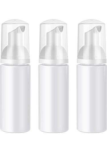 3 Adet 2oz Sabun Köpüğü Şişe Köpük Pompası Şişe Boş Seyahat Şeffaf