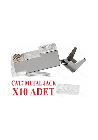 Cat7 Rj45 Jack Jak 10 Adet 4229A Cak İnternet Modem Adsl Çak Kabl