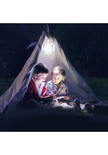 Ccgloball Güneş Led Kamp Işık Usb Şarj Ampul Mobil Gece Pazarı Işık, Durak Beyaz