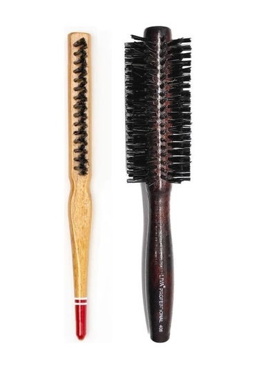 Liva 408 + 690 Profesyonel Yanmaz Set Topuz Saç Fırçası