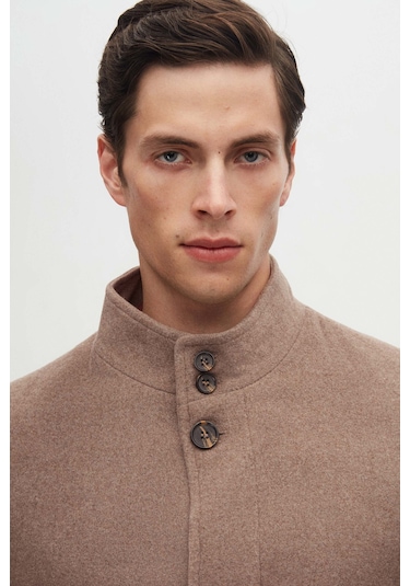 Ds Damat Regular Fit Vizon Hakim Yaka Kaşe Kaban 5hf08ort10002 VIZON