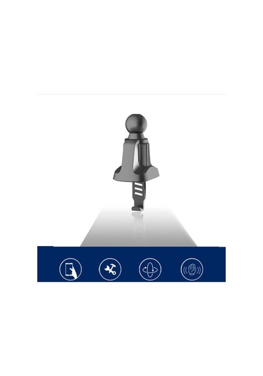 Luckysouk Araba Hava Havalandırma Klip Top Başkanı Adaptörü Kanca Büküm-kilit Telefon Tutucu Standı 17mm Siyah Torpido Üstü 3xyxc4