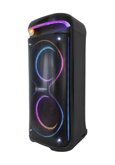 Hepu Hp-100 2x10'' 2x25cm Kablosuz 1 El Mikrofon Bluetooth Şarjlı Müzik Kutusu