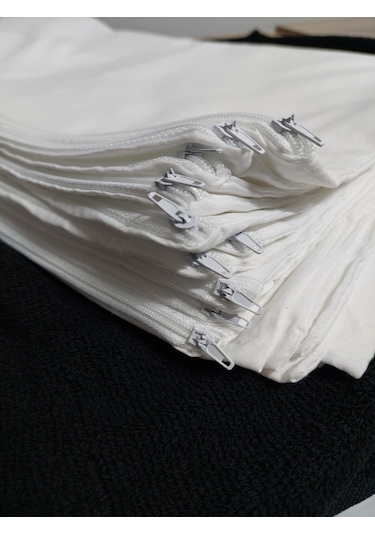 10'lu Pamuklu Beyaz Fermuarlı 50x70 Cm Iç Yastık Kılıfı 10 Adet