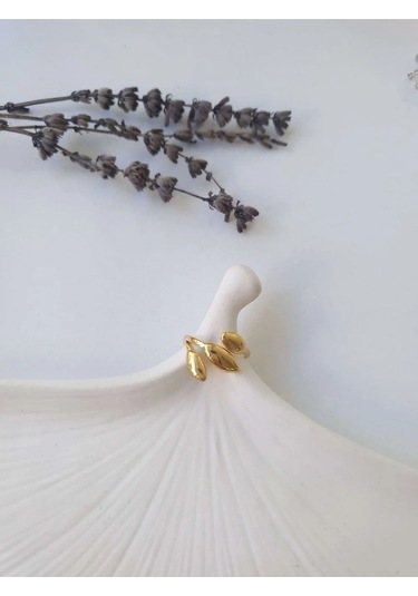 Çelik Gold Ayarlanabilir Sarmaşık Yüzük Sevgiliye Hediye