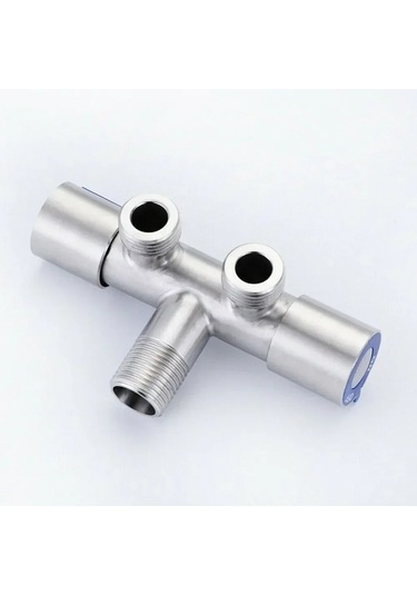 Çift Saplı Paslanmaz Çelik Soğuk Musluk Banyo Çamaşır Makinesi Gümüş