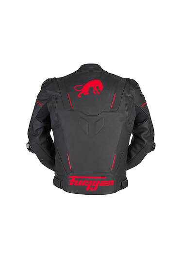 Furygan Raptor Evo 2 Deri Motosiklet Ceketi Siyah Kırmızı