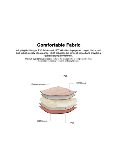 Bloomnest Bağlanabilir Ultra Hafif Şişme Kamp Yatak Pedi, Taşınabilir Seyahat Matı Çadır Trekking İçin Çok Renkli Farklı Renk Desenli Çok Renkli