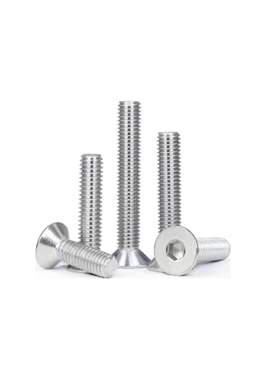 Havşa Başlı İnox İmbus 10.9 Dın 7991 A2 Paslanmaz Çelik Civata M4x10 Mm 20 Adet