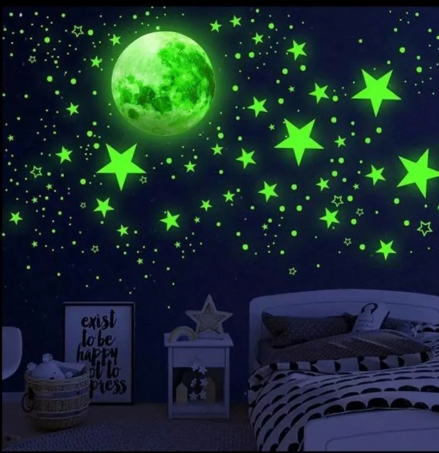 Vipotolki Çocuklar İçin Duvarınıza Yapıştırılabilen, Işıklı İç Mekan Çıkartmaları. 229280939 Yeşil