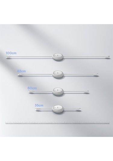 Baseus Free2pull 20w Usb-c To Lightning Kablo, Beyaz 100 Cm