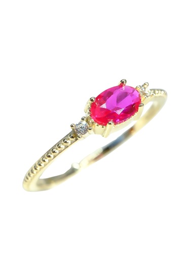 Oval Kesim Yakut Taşı Yan Zirkon Taşlı Modern Tasarım 925 Ayar Gümüş Yüzük Tektaş Günlük-hediyelik