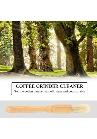 Xiyyadms Kahve Değirmeni Temizlik Fırçası - Doğal Tüylü, Ahşap Saplı, Kaliteli Kalıntı Temizleyici Aracı Diğer
