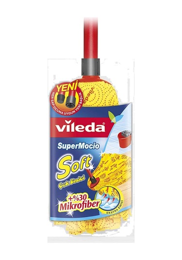 Vileda Supermocio Soft %30 Mikrofiberli Saplı Yedek Paspas 8690803750268