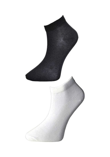 Siyah Ve Beyaz Kadın Bilek Çorap 15 Çift Siyah - Beyaz - Gri - Ten