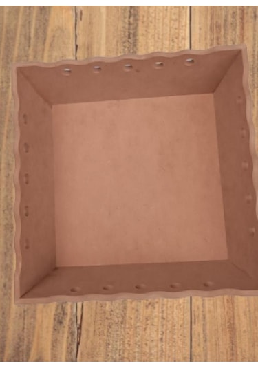 Hobi Dekoratif Model Ekmek Sepeti Dalgalı Kenar Oymalı HAM MDF Ahşap EL Yapımı ham