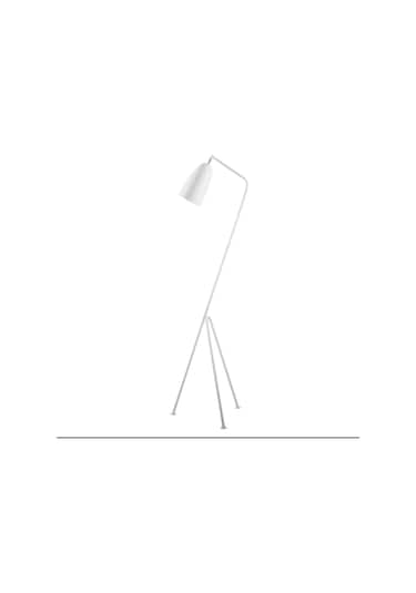 Retro Metal Beyaz Dekoratif Köşe Lambası Lambader Hareketli Başlık